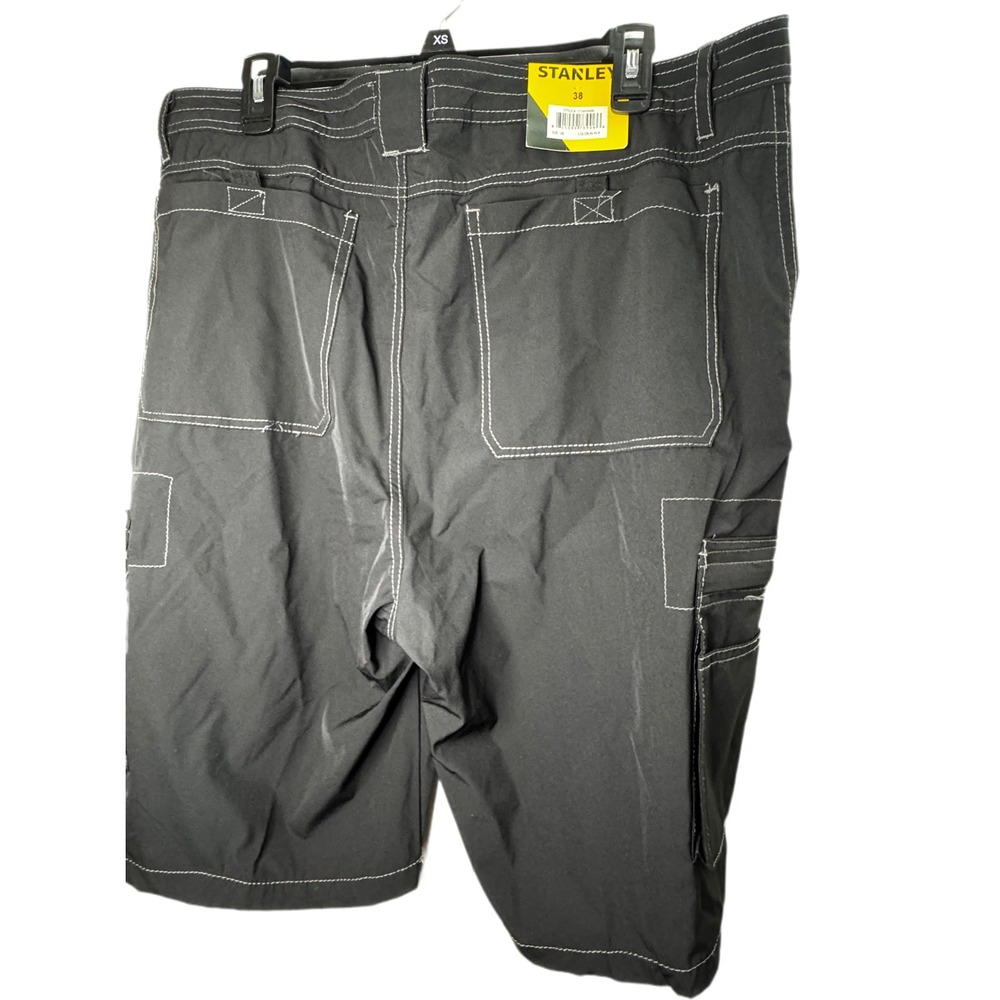 Stanley Stretch Mens 38 Black Cargo Shorts‎ Workwear Casual Outdoor Pockets - Picture 6 of 7